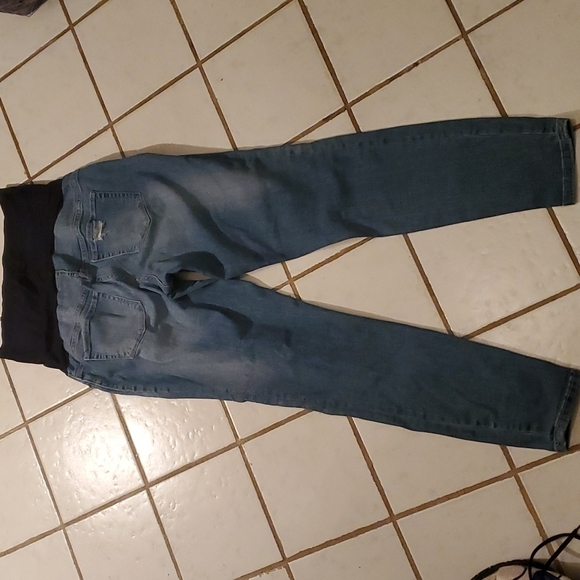 Liz Lange Maternity Jeans Womens Size S Jeggings Distressed Denim - Picture 6 of 12